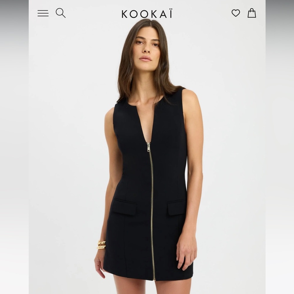 Kookai Black Alto mini dress